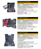 Ensemble d'outils de réparation automobile multifonction 150 pièces, clé à cliquet Cr-V, tournevis, clé hexagonale, étui professionnel pour mécanicien automobile