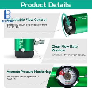 Sıcak Satış 12 Seviyeli Akış Hızı CGA 870 PIN İndeksli Gaz Basınç Regülatörü - Product Image 5