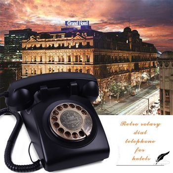 Telefono con filo Telefono fisso retrò per casa/ufficio/hotel, Cina Telefoni antichi in ceramica Telefono da tavolo con decorazioni di vecchia moda  7