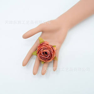 ดอกกุหลาบประดิษฐ์ Dongchen Crafts ขนาด 4.5 ซม. ดอกไม้ผ้าไหมสำหรับตกแต่ง DIY ทำเครื่องประดับศีรษะ กล่องของขวัญ และของตกแต่ง - Product Image 2