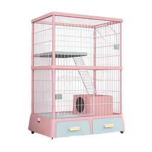 Gabbia per Gatti in Metallo Verniciato a Polvere di Alta Qualità, Multifunzionale con Vassoio in Plastica e Imballaggio in Scatola - Product Image 5