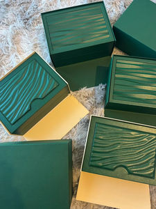 Factory wholesale green <b>wooden</b> <b>box</b> luxury waterproof sapphire 5A gift <b>box</b> mechanical <b>watch</b> <b>box</b> - Product Image 4