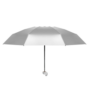 8 côtes En Fiber De Verre capsule parapluie pliant 5 argent Titane revêtement uv mini parapluie - Product Image 3