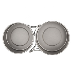 便携式超轻钛餐具套装3毫米厚碗盘盘带提包户外野营炊具 - Product Image 6