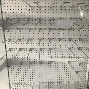 Display Hooks Supermarket Shelf Gondola Pegboard Wire Chromed Metal Rack Hanging Metal Display Hook