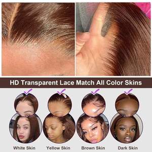 Perruques Lace Front HD 13x6 Body Wave les plus populaires, en cheveux humains, couleur marron miel, pour femmes - Product Image 2