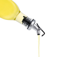 Bouchon de bouteille d'huile de cuisine transparent réutilisable en gros avec bec verseur anti-fuite à pression pour usage alimentaire