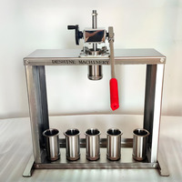 Machine à glace et purée de châtaignes Mont Blanc en acier inoxydable et bois, extrudeuse de spaghetti de 1,1 mm