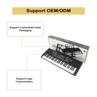 MY MUSIC MY-669D Portable Beginners Digital Piano 61 Lighted Keys Electric Organ Electronic Keyboard Musical Instruments on Sale