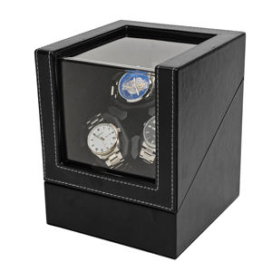 Boîte <span class=keywords><strong>Remontoir</strong></span> <span class=keywords><strong>Automatique</strong></span> Triple pour Montres Mécaniques, en Cuir PU Noir, avec Mode <span class=keywords><strong>Silencieux</strong></span> Actif et Arrêt <span class=keywords><strong>Automatique</strong></span> - Product Image 4