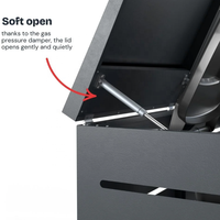 Boîtier de poubelle à roulettes durable KVS 240L pour l'extérieur Bac de rangement écologique en acier galvanisé robuste avec pieds réglables
