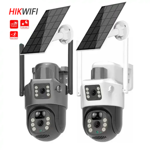 Ống kính kép không dây CCTV Dome Camera 4G 2MP tầm nhìn ban đêm PoE năng lượng mặt trời Powered ngoài trời Hệ thống an ninh có tính năng được xây dựng trong còi báo động 4K - Product Image 1