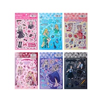 Cartoon Animals Hello Cat Stickers Dinosaurs Cat Girls and Boys Stickers PVC Cartoon Kids Wall Stickers