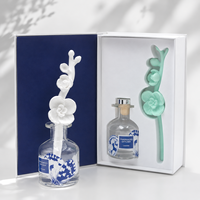 Coffret Cadeau Diffuseur de Parfum en Plâtre de Luxe OEM avec Fleurs, Marque Privée, Décoration d'Intérieur, Fournisseur Direct d'Usine