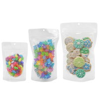 Sacs de poche debout personnalisés fermeture à glissière transparente refermable avec encoche de déchirure pour emballage de bonbons 5x7 pouces pour bonbons et friandises