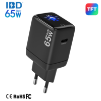 Cargador GaN de 45W para Pantallas TFT, Puerto USB-C Único, Carga Rápida PD QC2.0 SCP, Enchufe EU/US/UK, Resistente al Fuego, para Viajes, con Certificación CE