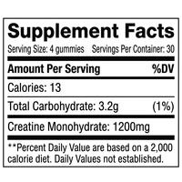 Gummies de créatine végétaliennes à marque privée en sachet souple pour le soutien musculaire et les performances sportives – Usine OEM ODM