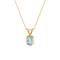 Fabricants de bijoux en or en gros, argent sterling 925, plaqué or 14 carats, collier avec pendentif en opale