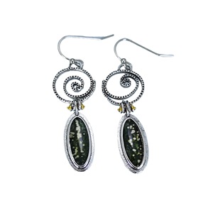 Orecchini a Cerchio a Spirale Vintage con Gemme, Lunghi Pendenti, Gioielli alla Moda da Donna - Product Image 5