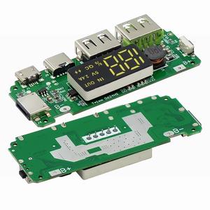 18650 lithium battery digital display charging module 5V2.4A with three charging ports, dual USB output with display boost modul - Product Image 1