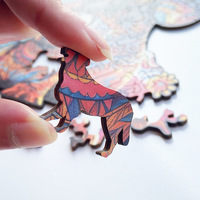 Hamaileon Puzzle en bois personnalisé DIY avec plus de 100 motifs, 4 tailles, boîte cadeau en papier incluse