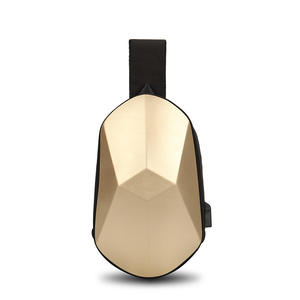 Fuliya personnalisé hommes utilitaire USB multi couleur noir étanche unisexe sport de plein air poitrine bandoulière pochette arrière coque dure sac à bandoulière - Product Image 2