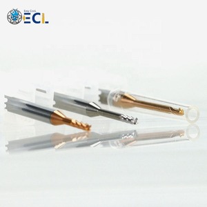 Fresa de microcorte de carburo de 2 filos ECI con recubrimiento de TiN para router CNC - Product Image 4