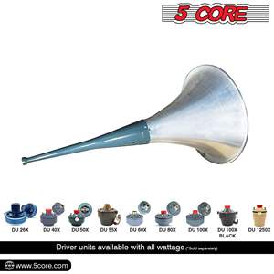 5 Core <b>PA</b> Horn <b>Speaker</b> 22 Inch Trumpet Shape Metal Shell Loud Sound Indoor Outdoor Use With Mounting Bracket - Product Image 5