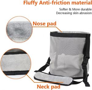 Échantillon gratuit : Sac d'alimentation pour chevaux, sac de nourriture robuste avec sangle réglable, coussin de confort pour le cou, coussin pour le nez et double sangle. - Product Image 5