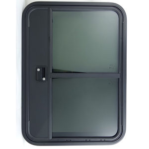 Porte de remorque en forme de larme de caravane avec fenêtre coulissante avec cadre de porte en alliage d'aluminium Matel Black Lock and <span class=keywords><strong>Flynet</strong></span> - Product Image 2
