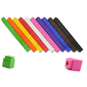 Bloques de construcción de plástico para niños, 10 colores surtidos, 2cm, 100 unidades