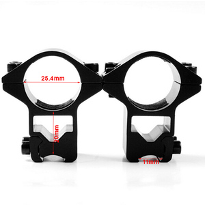 Anelli per Cannocchiale da 25,4mm con Attacco Weaver da 11mm (1 pollice) per Ottiche, Mirini, Accessori per Torce da Caccia - Product Image 3
