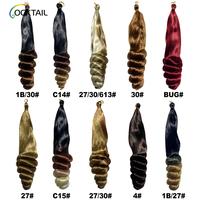 10"-30" 150g Loose Wave Spiral Curl Crochet Braid pony Style Factory Wholesale French Curl Braiding Hair Extensions