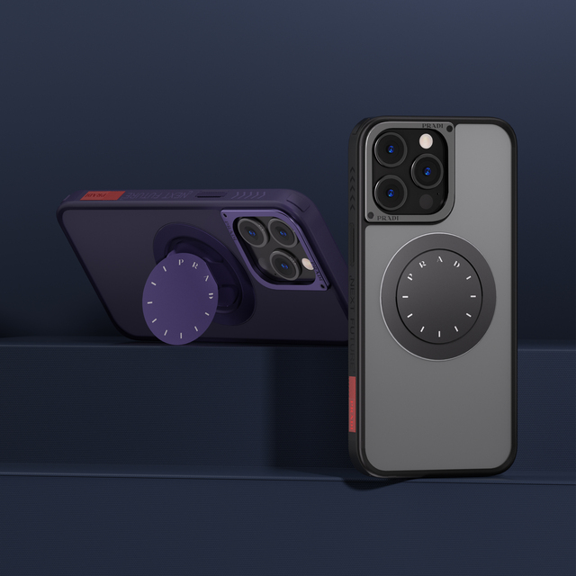 TPU PC Phone Case Magnetic Airbag Grip Ring Stand Shockproof Aluminum Frame Cover for iPhone 14-17 OEM ODM Manufacturer China