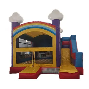 Casa de rebote inflable para exteriores, castillo hinchable para saltar para niños