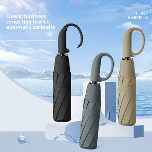 <span class=keywords><strong>Parapluie</strong></span> portable robuste et renforcé en alliage, entièrement automatique, avec boucle annulaire, extra large, pour hommes et femmes, idéal pour les affaires et les activités de plein air - Product Image 1