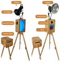 Machine photo vintage portable rétro sur pied avec étui double face pour appareil photo reflex numérique/iPad en bois