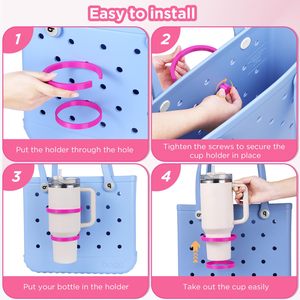 Porte-gobelet Bogg Bag pour gobelets Stanley de 30 oz et 40 oz, support réglable pour boissons, compatible avec les sacs de plage Bogg Bag et Simply Southern. - Product Image 5