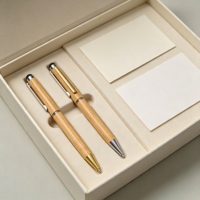 Stylo bille en bambou écologique avec logo personnalisé pour exposition