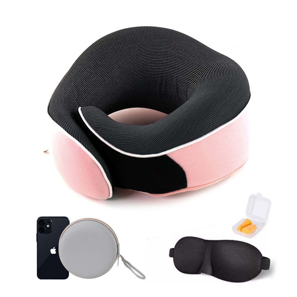 Boîte de rangement rose, masque pour les yeux et bouchons d'oreilles