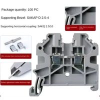 Weidmüller SAKDU 2.5N DIN-Schienen-Klemmenblock P/N 1485790000 2,5mm Schraubanschluss Durchgangs-Verdrahtungsverbinder RoHS-Zertifiziert