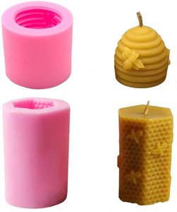 Moule en silicone en forme de nid d'abeille pour la fabrication artisanale de savon à la cire d'abeille, de barres de lotion pour les mains, de crayons, de cire à fondre, de ruches, de bougies - Product Image 1