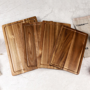 Acacia <b>Wood</b> Cutting Board Rectangle Extra Large Solid <b>Wood</b> For Kitchen Chopping <b>Blocks</b> - Product Image 4