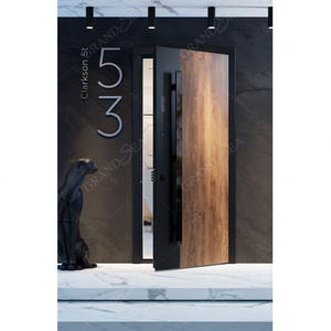 Porta di sicurezza con ingresso anteriore in alluminio pressofuso moderno di fascia alta con serratura intelligente antifurto - Product Image 5