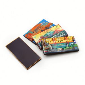 Autocollant de réfrigérateur personnalisé avec des villes américaines, souvenir photo personnalisé de San Francisco, aimants de réfrigérateur en papier époxy 3D personnalisés - Product Image 5