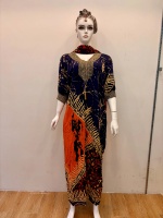 Nouvelle Collection 2026 : Kaftan Boubou Africain Grande Taille pour Femme Noire, en Coton Tissé, Manches Amples, Imprimé Estival, Robe Longue