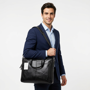 WRIZA Sac à bandoulière classique en cuir fait main pour homme, avec sangle réglable, de luxe, multifonctionnel, pour affaires, sac souple de qualité supérieure - Product Image 3