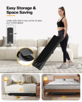 Tapis de course sous le bureau, tapis de marche américain prêt à expédier, mini tapis de course portable avec télécommande, Bluetooth, poids maximal de 265lb