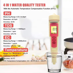 Chất lượng cao xách tay 4-in-1 PH TDS <span class=keywords><strong>EC</strong></span> Temp <span class=keywords><strong>Meter</strong></span> New điện tử chất lượng nước phân tích <span class=keywords><strong>Tester</strong></span> cho Aquarium hydroponics - Product Image 4