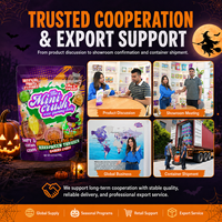 Afpelbare gummy snoepjes Halloween pompoen emmervormige zachte fruitgelei snoepjes groothandel feestfavoren